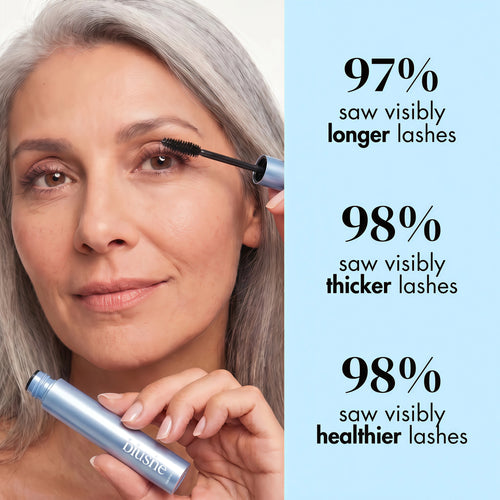 Blushe Lash Serum Mascara, Blush Korean Mascara Volumizing & Lengthening BLACK Waterproof Mascara for Mature Women, Smudge-Proof, for All Skin Type（2pcs）